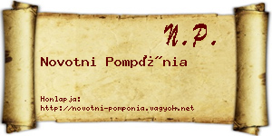 Novotni Pompónia névjegykártya